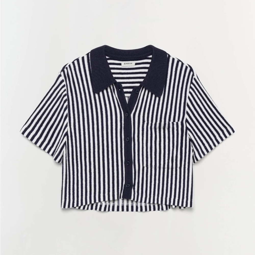 Simkhai terry cropped shirt